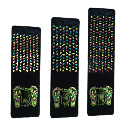 120-175cm Foot Reflexology Massager Mat Feet Pain Relief Anti-slip Foldable Acupressure Pad Portable Stone Walking Massage Tool