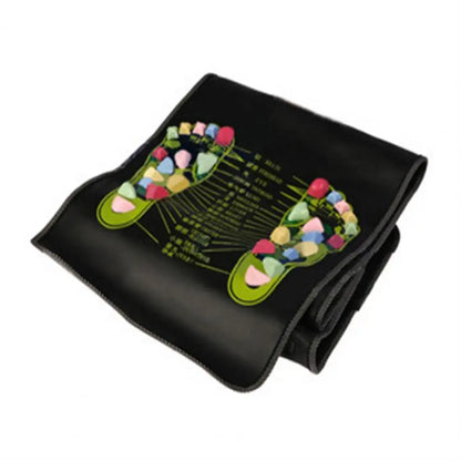 120-175cm Foot Reflexology Massager Mat Feet Pain Relief Anti-slip Foldable Acupressure Pad Portable Stone Walking Massage Tool