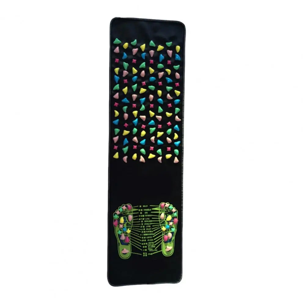 120-175cm Foot Reflexology Massager Mat Feet Pain Relief Anti-slip Foldable Acupressure Pad Portable Stone Walking Massage Tool