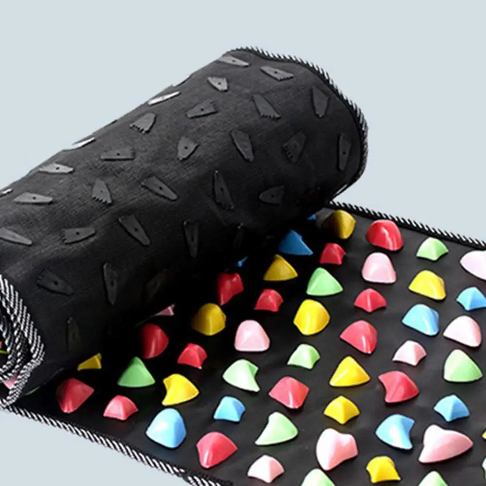 120-175cm Foot Reflexology Massager Mat Feet Pain Relief Anti-slip Foldable Acupressure Pad Portable Stone Walking Massage Tool