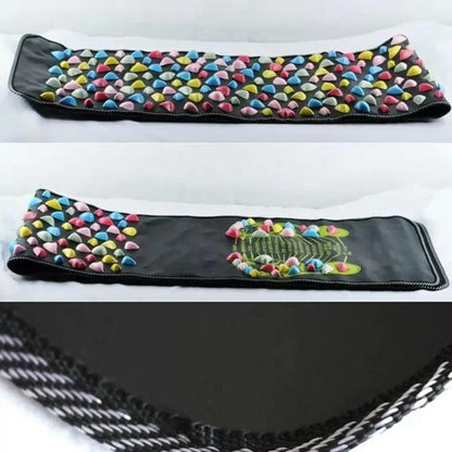 120-175cm Foot Reflexology Massager Mat Feet Pain Relief Anti-slip Foldable Acupressure Pad Portable Stone Walking Massage Tool