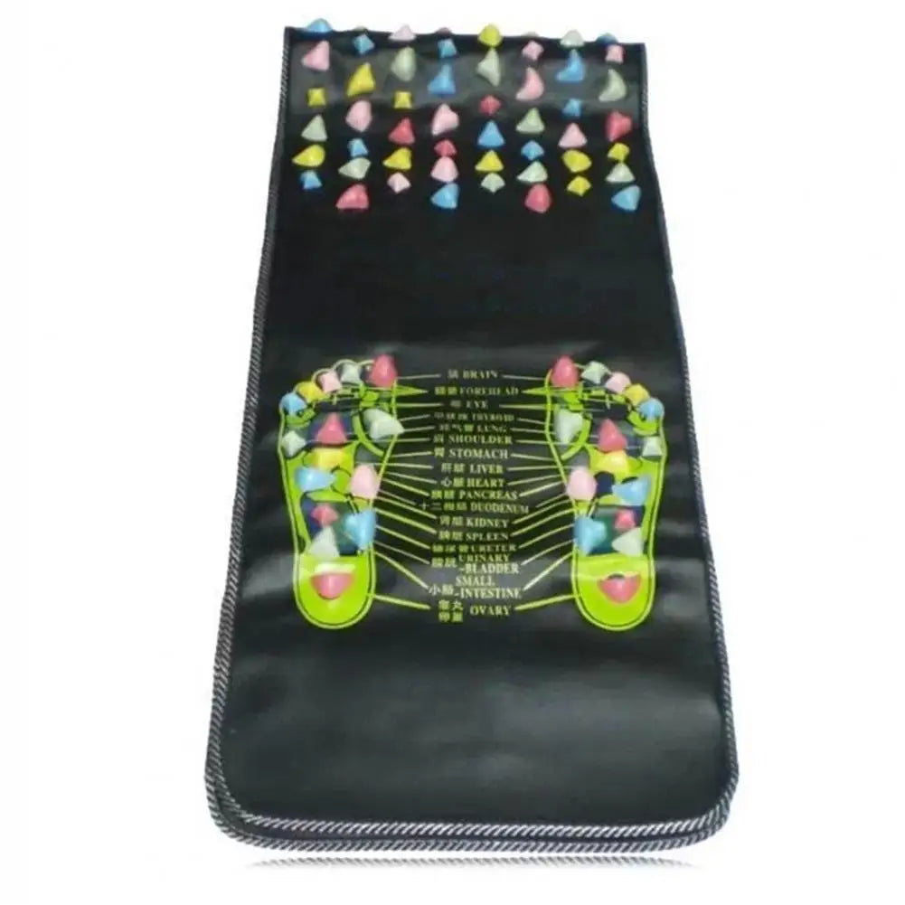 120-175cm Foot Reflexology Massager Mat Feet Pain Relief Anti-slip Foldable Acupressure Pad Portable Stone Walking Massage Tool